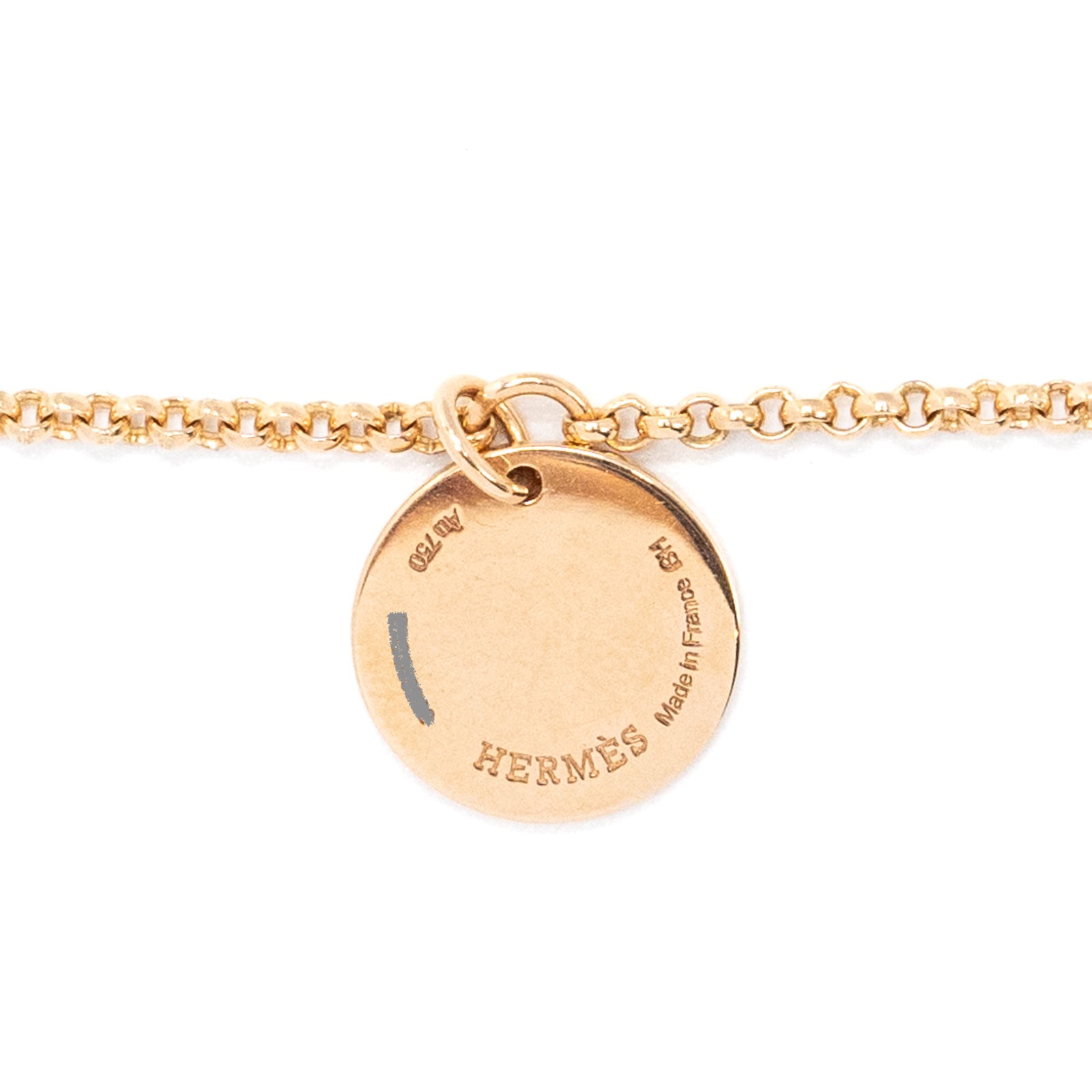 Hermes Ex Libris Bracelet 18Kpg Pink #278025H93B Hermès Rose Gold Ex-Libris Bracelet Available For Immediate  main image 4