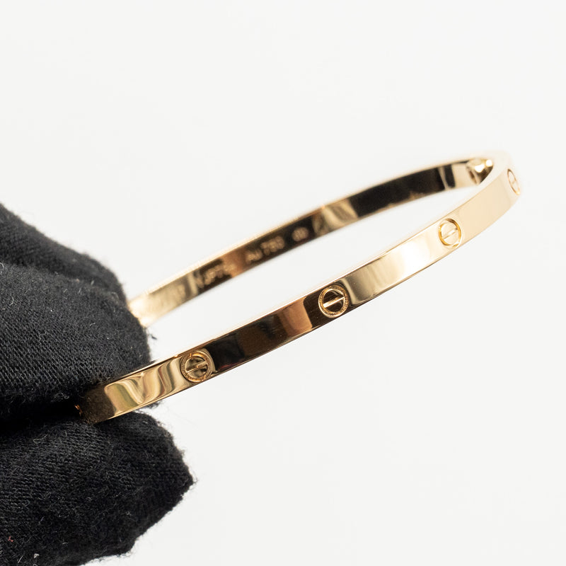 Cartier Size 17 Love Bracelet, Small Model Yellow Gold