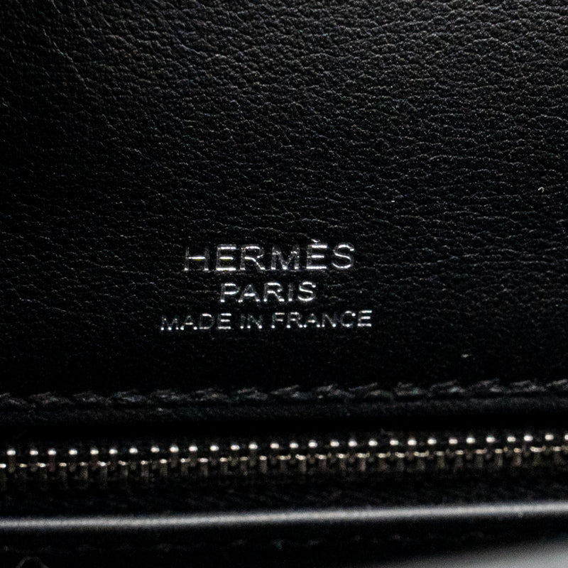 Hermes kelly 28 sellier toile H / swift ecru - black / black SHW stamp Z