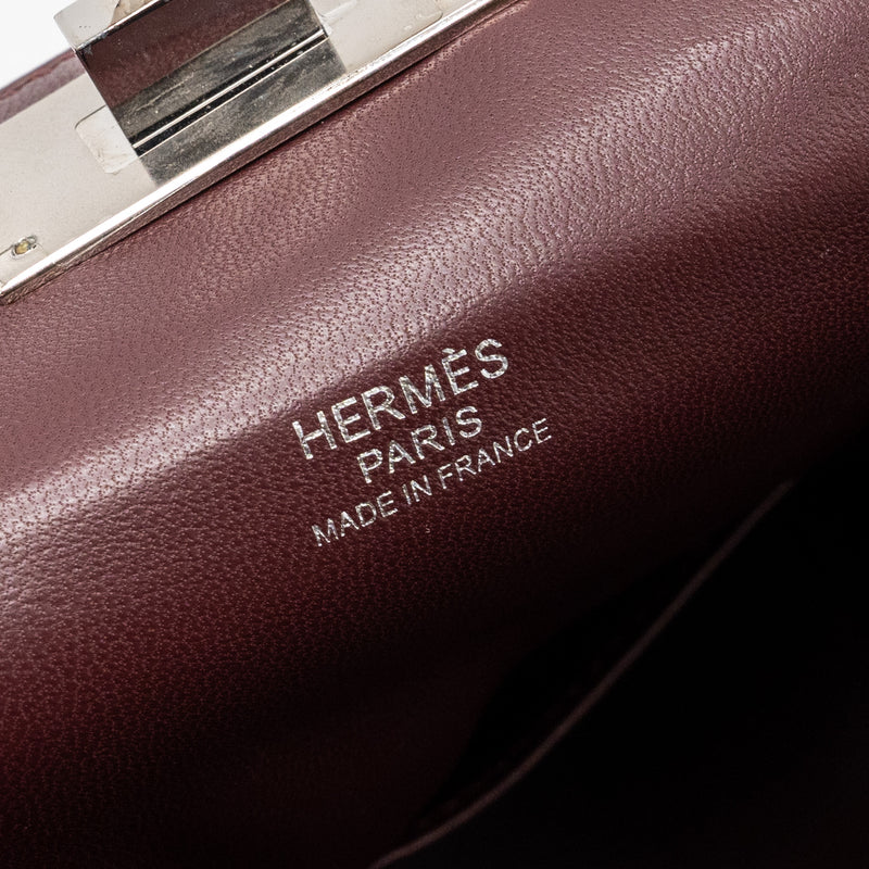 Hermes toolbox 20 evercolor orange poppy / Bordeaux SHW stamp A