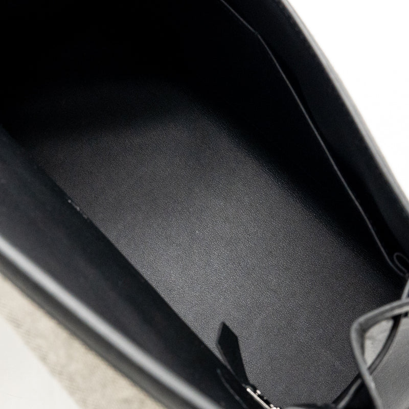 Hermes kelly 28 sellier toile H / swift ecru - black / black SHW stamp Z