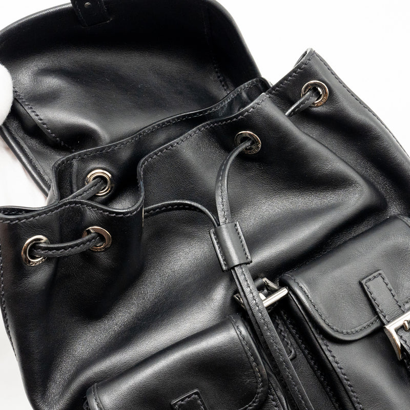 Prada Zainetto Backpack Leather Black SHW