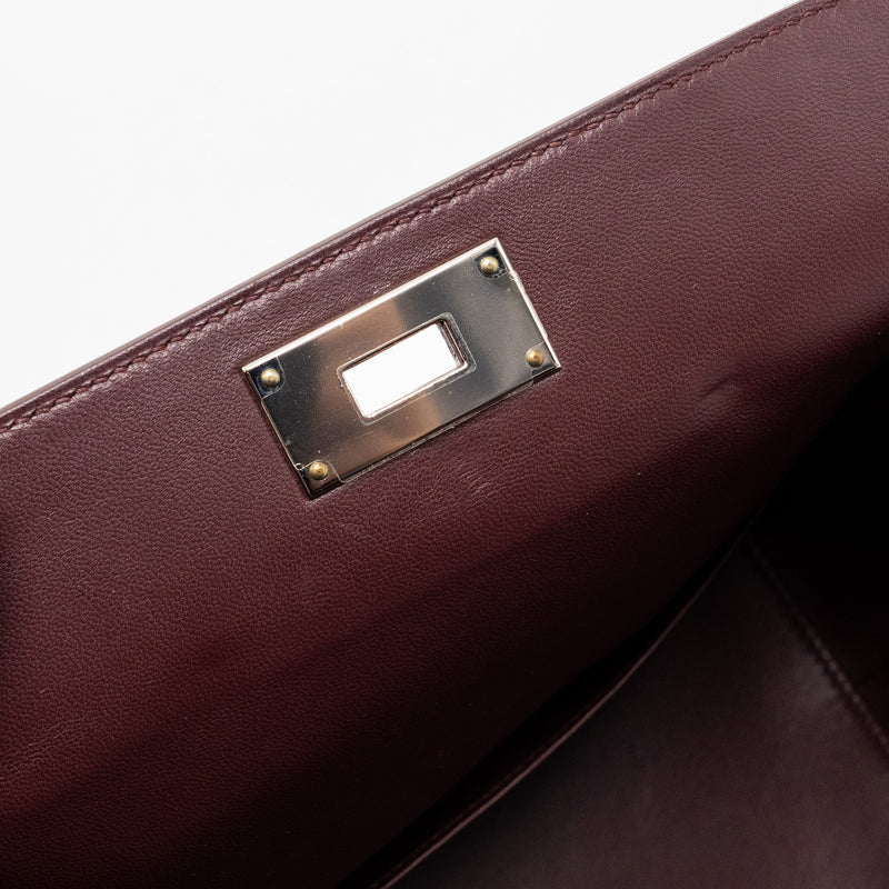 Hermes toolbox 20 evercolor orange poppy / Bordeaux SHW stamp A