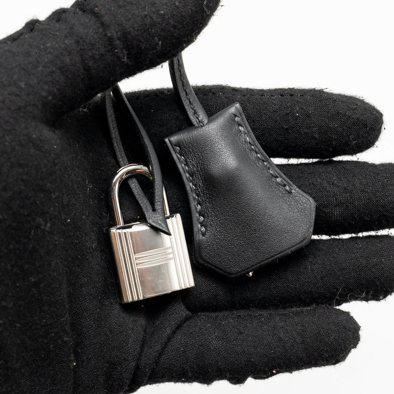 Hermes kelly 28 sellier toile H / swift ecru - black / black SHW stamp Z