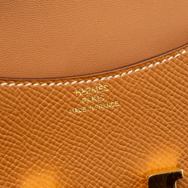 Hermes Constance Slim Epsom Gold GHW Stamp Z