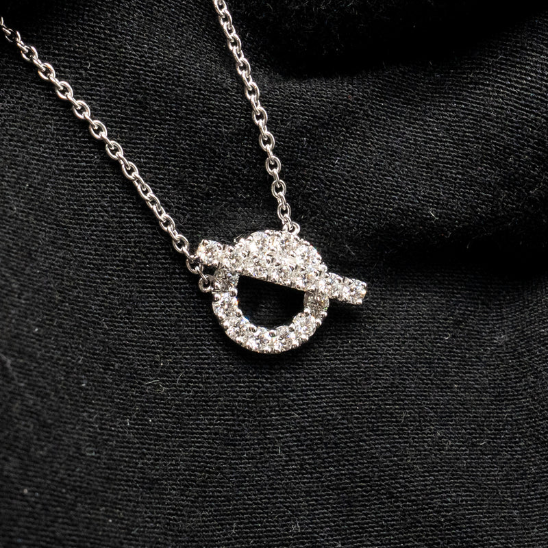 Hermes Finesse Pendant White Gold with Diamonds
