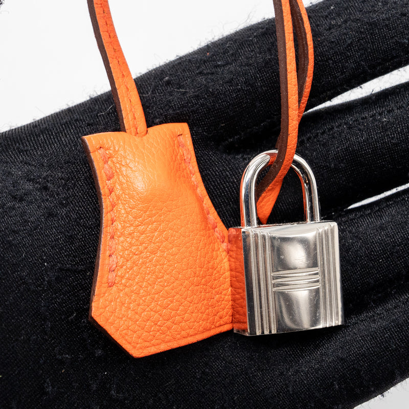 Hermes toolbox 20 evercolor orange poppy / Bordeaux SHW stamp A