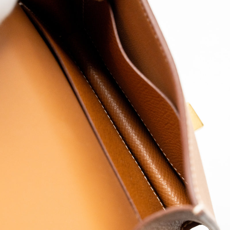 Hermes Constance Slim Epsom Gold GHW Stamp Z
