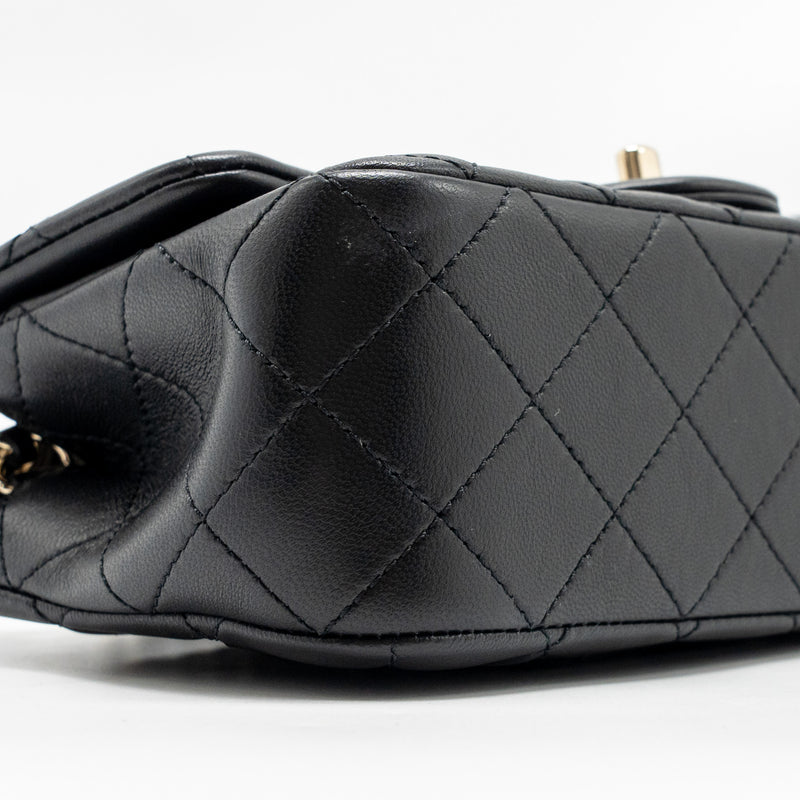 Chanel Pearl Crush Mini Rectangular Lambskin Black LGHW (Microchip)