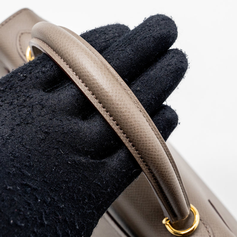 Hermes Kelly 25 Epsom 8F Gris Etain GHW Stamp D