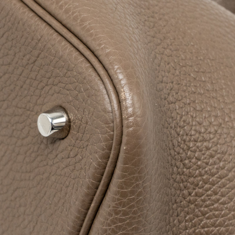 Hermes Picotin 22 Lock Bag Clemence Etoupe SHW Stamp C