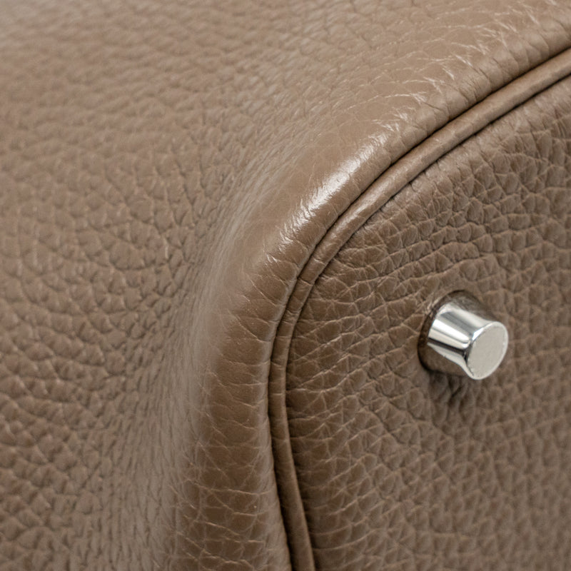 Hermes Picotin 22 Lock Bag Clemence Etoupe SHW Stamp C