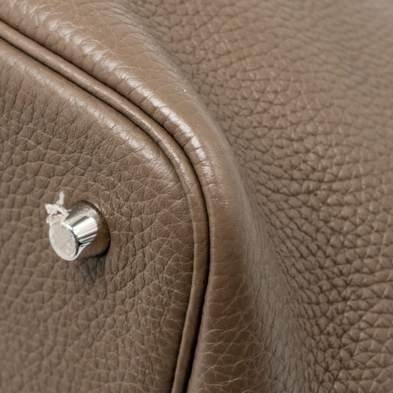 Hermes Picotin 22 Lock Bag Clemence Etoupe SHW Stamp C