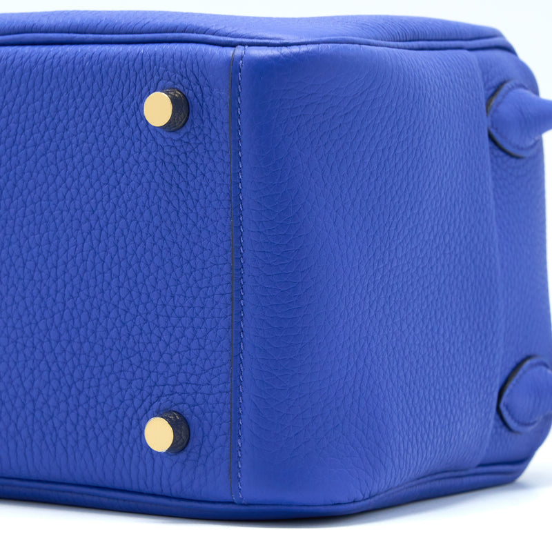 Hermes Lindy 26 Clemence Blue Royal GHW Stamp U