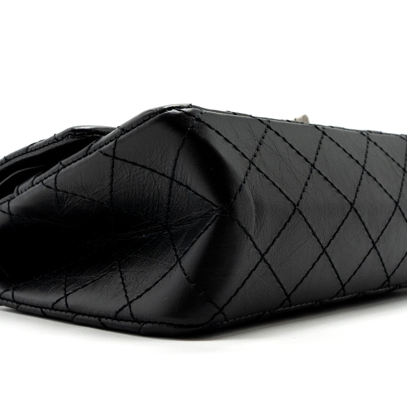 Chanel 2.55 Small Reissue Flap Bag Aged Calfskin Black Ruthenium Hardware (Microchip)