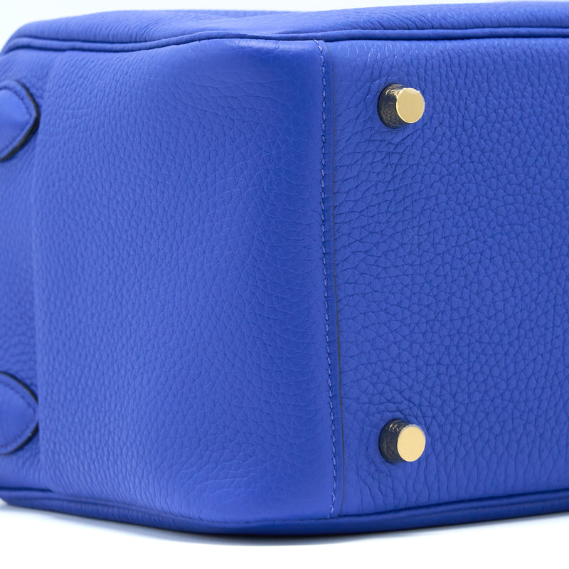 Hermes Lindy 26 Clemence Blue Royal GHW Stamp U