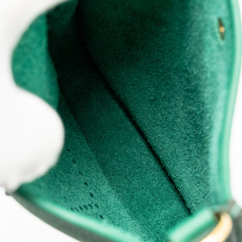 Hermes Mini Evelyne Clemence Vert Vertigo GHW Stamp W