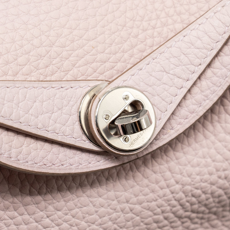 Hermes Mini Lindy Clemence mauve pale SHW stamp B