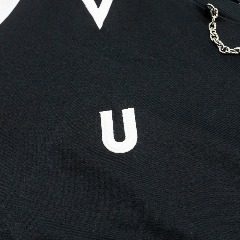 Louis Vuitton Size S Color Block Logo Embroidered Cotton Black/White