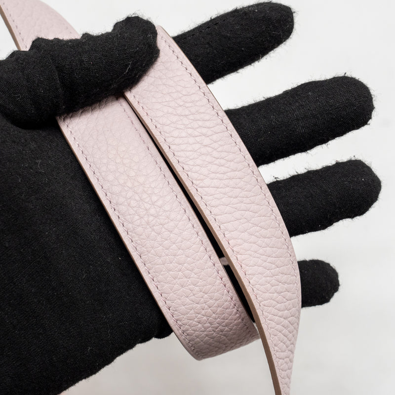 Hermes Mini Lindy Clemence mauve pale SHW stamp B