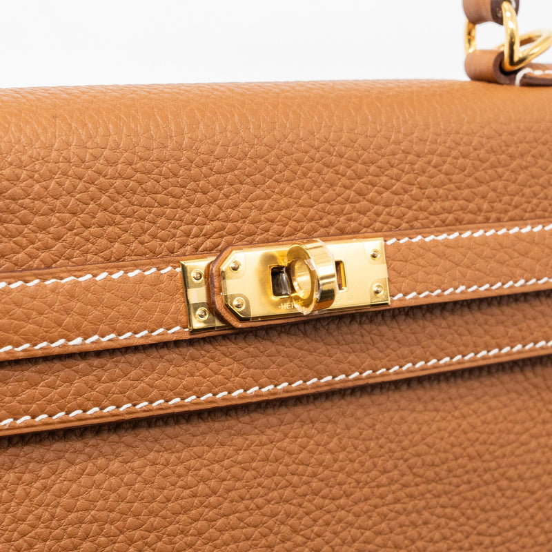 Hermes kelly 25 togo gold GHW stamp U