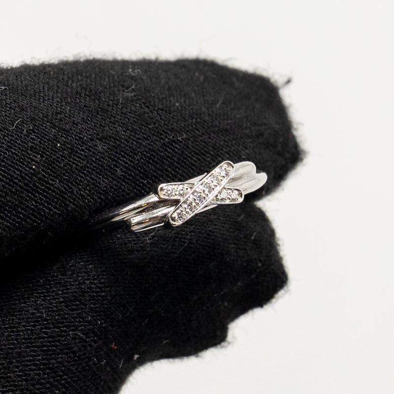 Chaumet Size 50 Jeux De Liens Ring White Gold, Diamonds