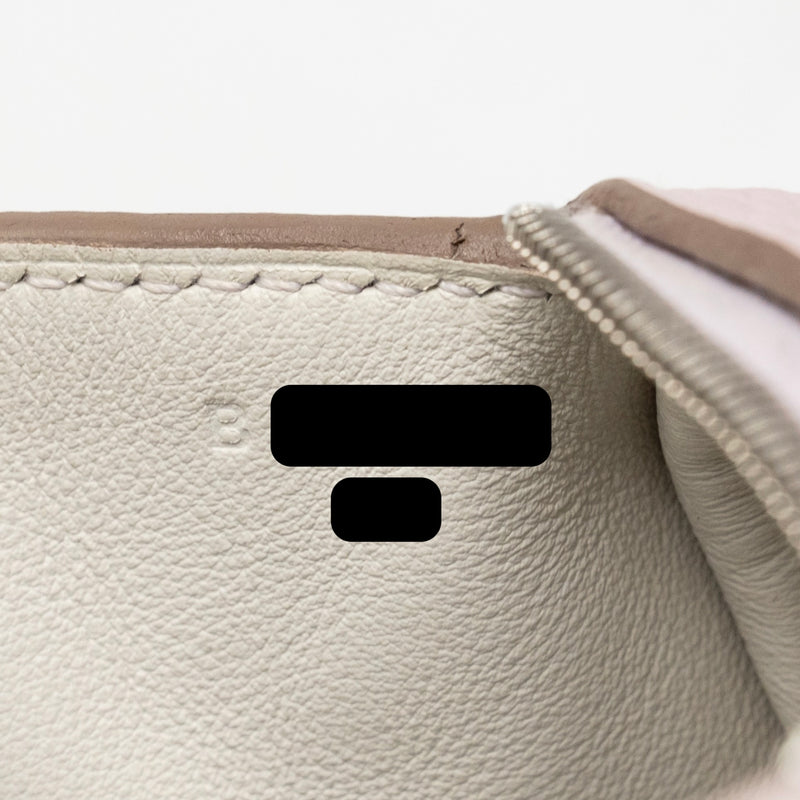 Hermes Mini Lindy Clemence mauve pale SHW stamp B