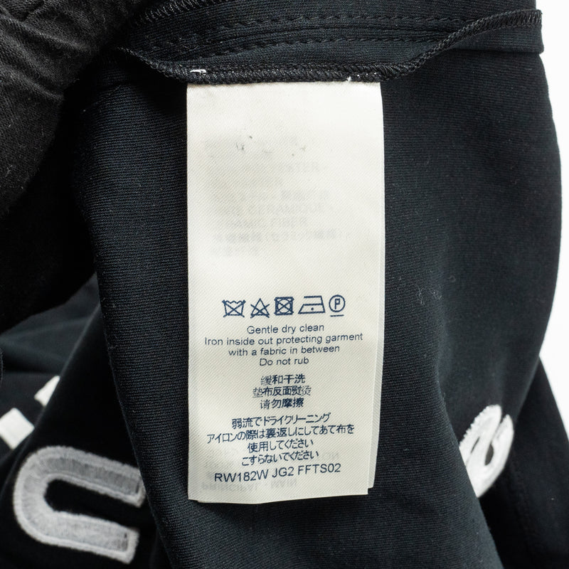 Louis Vuitton Size S Color Block Logo Embroidered Cotton Black/White