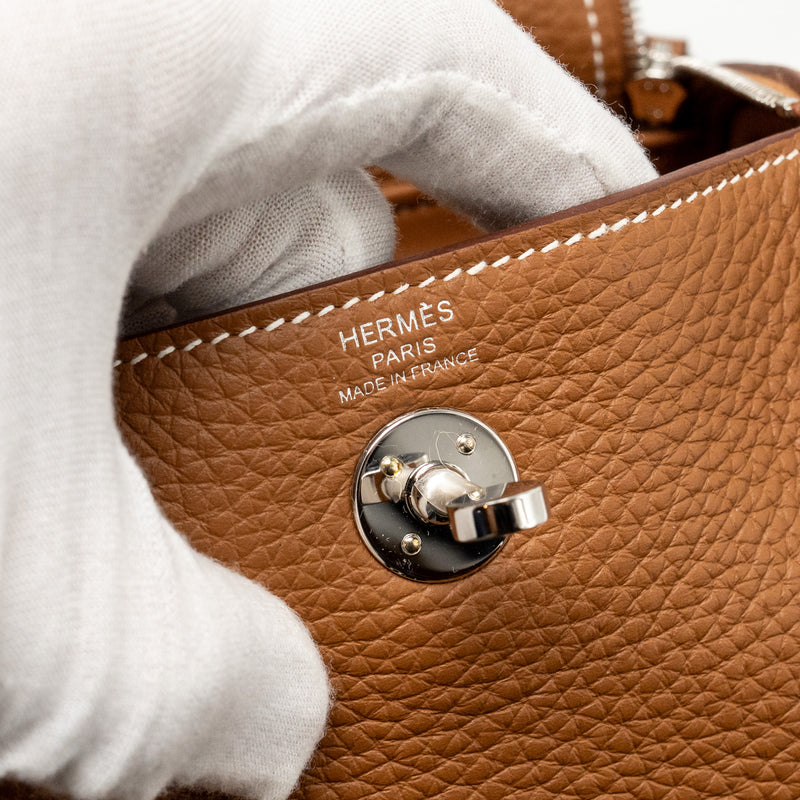 Hermes Mini Lindy II Clemence Gold SHW Stamp W