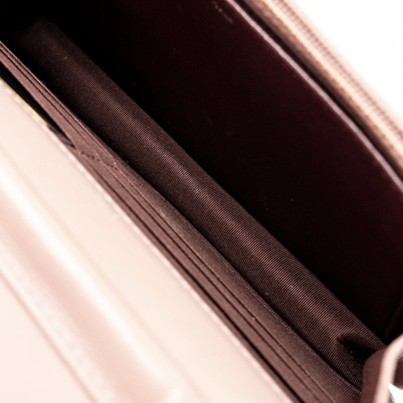 Chanel CC logo wallet with chain goatskin pink GHW