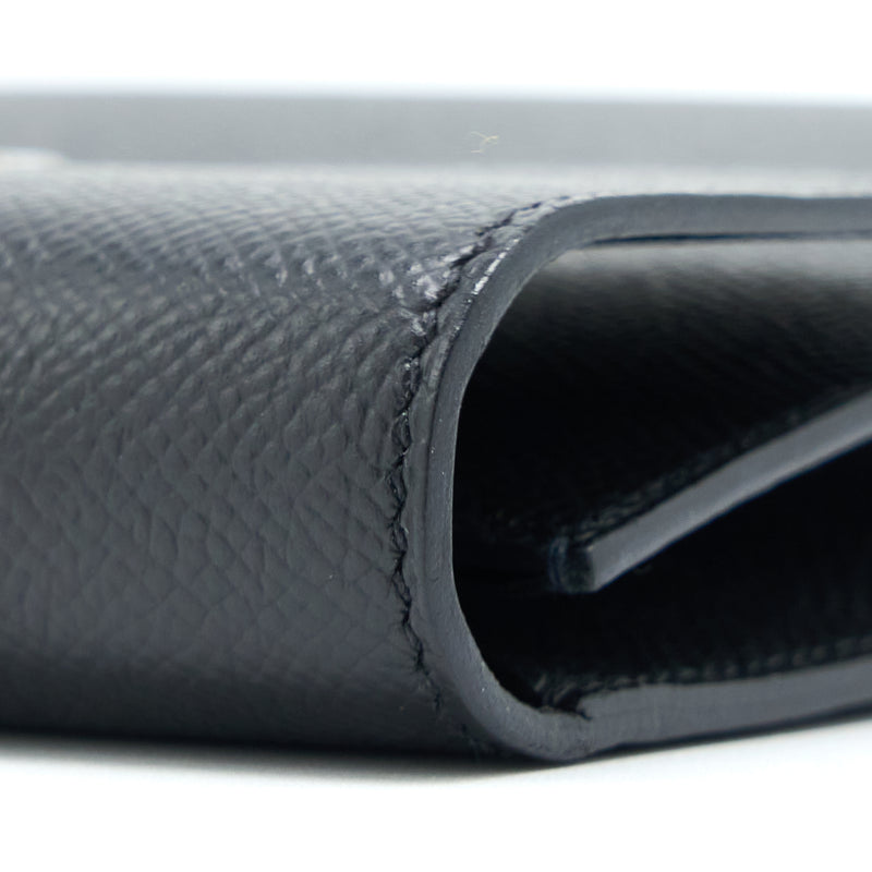 Hermes Clic 16 Wallet Epsom Black SHW Stamp Y