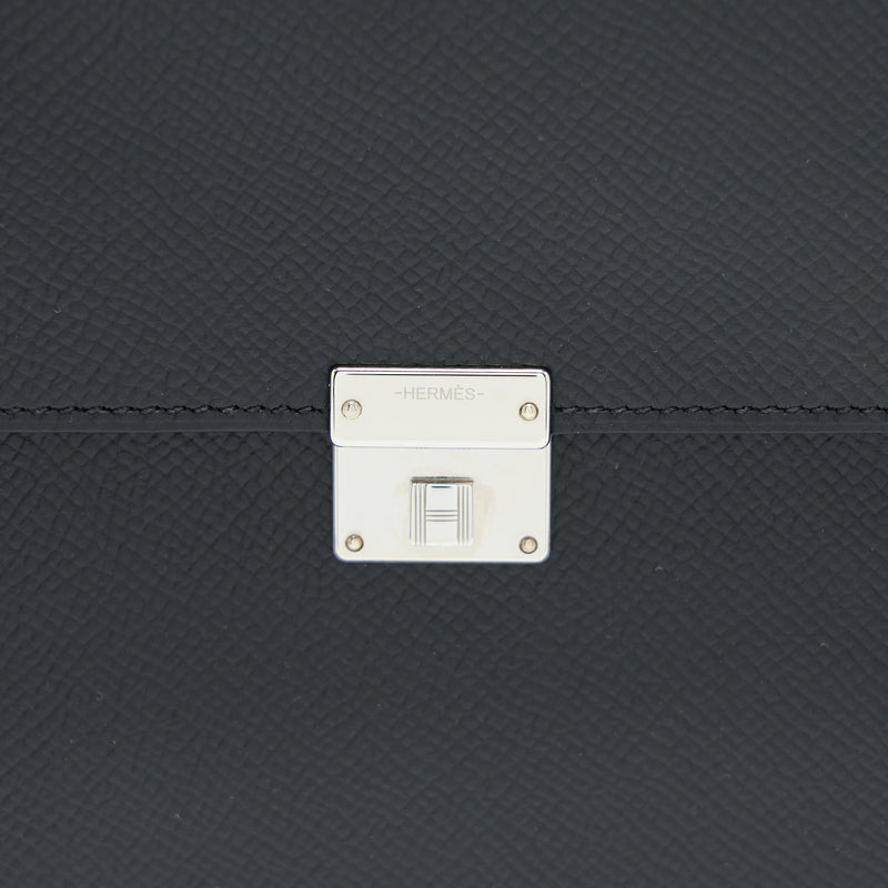 Hermes Clic 16 Wallet Epsom Black SHW Stamp Y