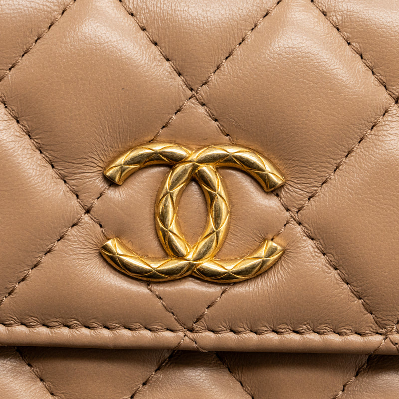 Handbags of the Spring-Summer 2020 CHANEL Fashion collection : Mini Flap Bag,  lambskin & gold-tone metal,…