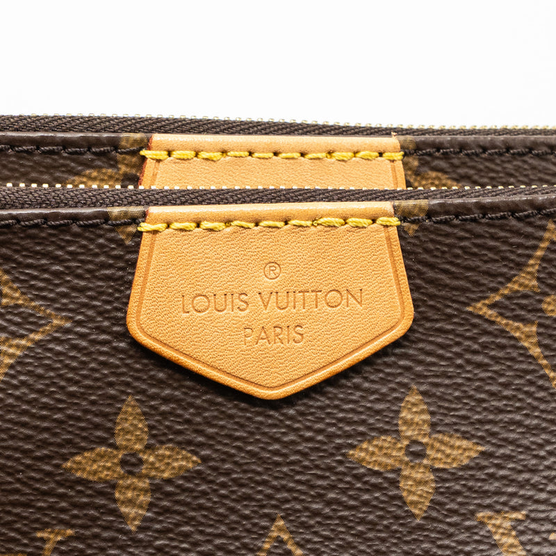 Louis Vuitton Multi Pochette Accessories Monogram Canvas Khaki GHW