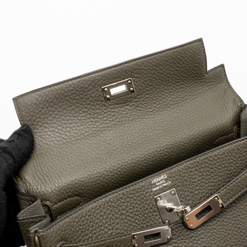 Hermes Kelly 25 Togo C6 Vert De Gris SHW Stamp Y