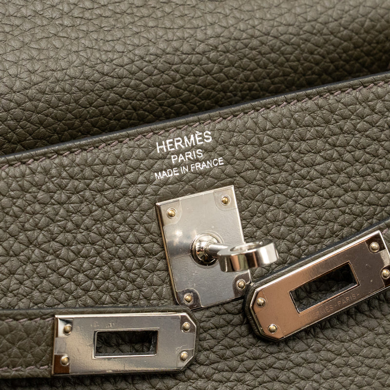 Hermes Kelly 25 Togo C6 Vert De Gris SHW Stamp Y