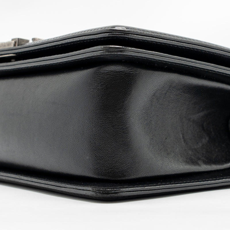Chanel Medium Boy Bag Lambskin Black Ruthenium SHW
