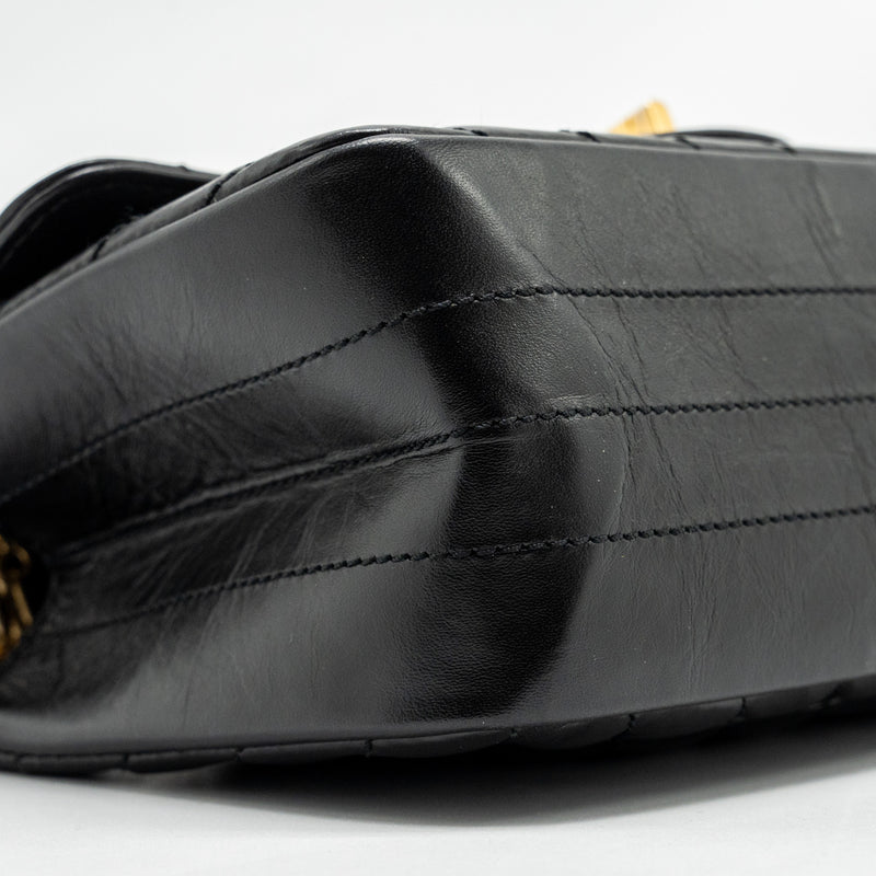 Chanel Mini 2.55 Reissue Chevron Calfskin BLACK GHW (Microchip)