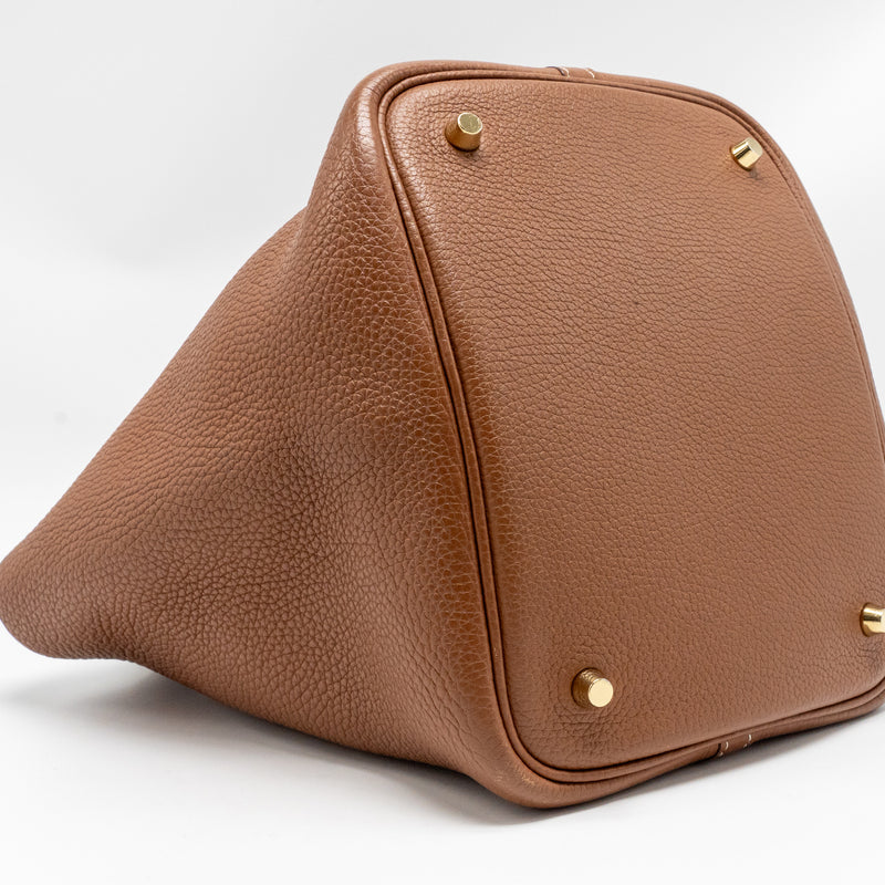 Hermes Picotin 22 Lock Bag Clemence Gold GHW Stamp Y