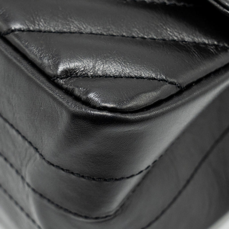 Chanel Mini 2.55 Reissue Chevron Calfskin BLACK GHW (Microchip)