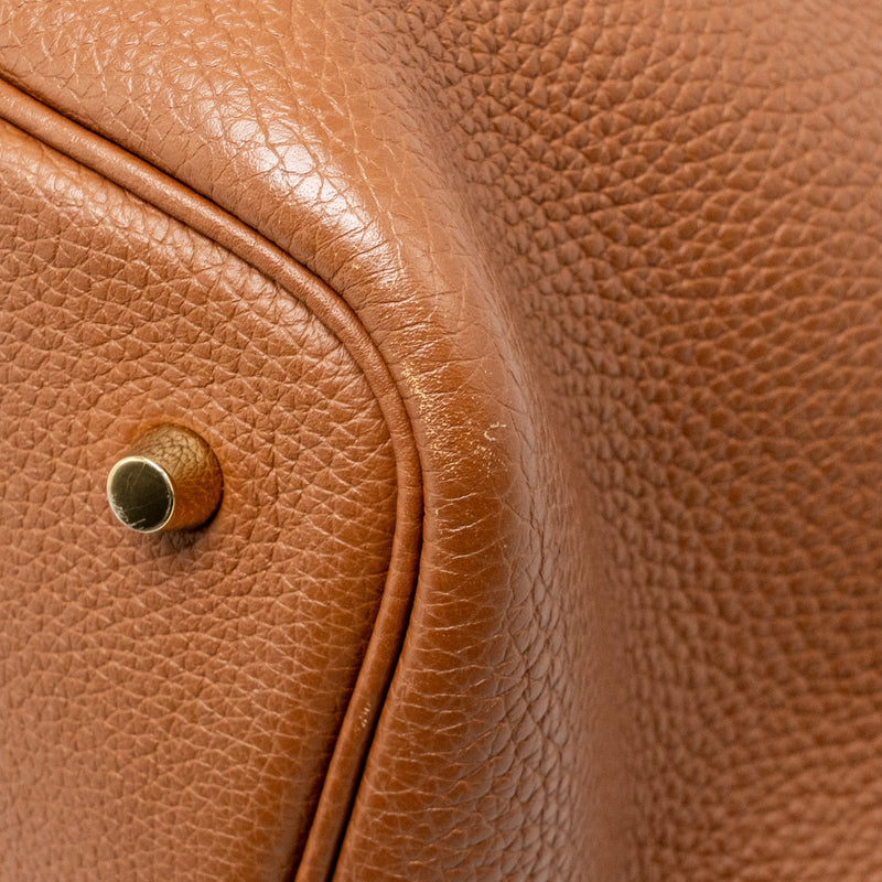 Hermes Picotin 22 Lock Bag Clemence Gold GHW Stamp Y