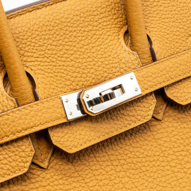 Hermes Birkin 25 Togo Caramel/Lime SHW Stamp Y