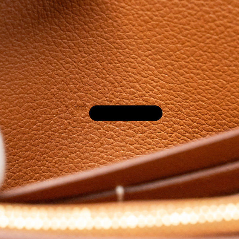 Hermes Constance to Go Evercolor Gold GHW Stamp W