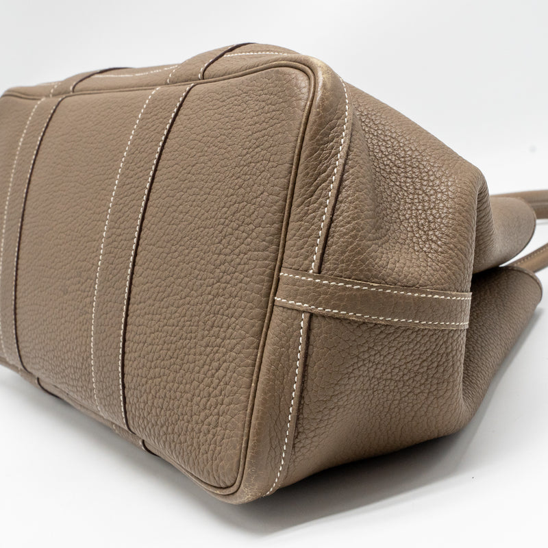 Hermes garden party 36 clemence etoupe SHW stamp square Q