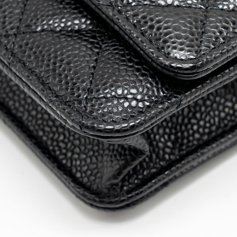 Chanel Classic Wallet on Chain Caviar Black SHW