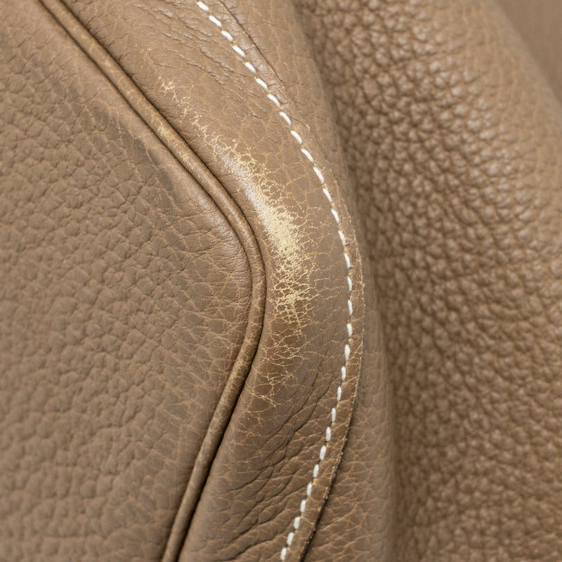 Hermes garden party 36 clemence etoupe SHW stamp square Q