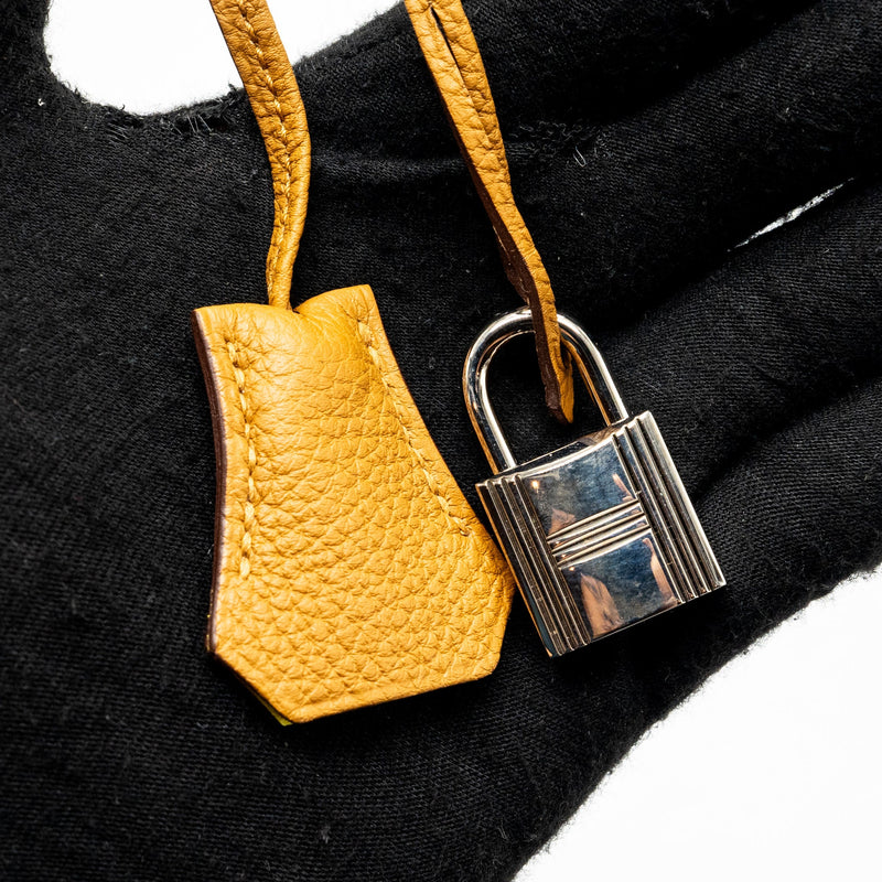 Hermes Birkin 25 Togo Caramel/Lime SHW Stamp Y