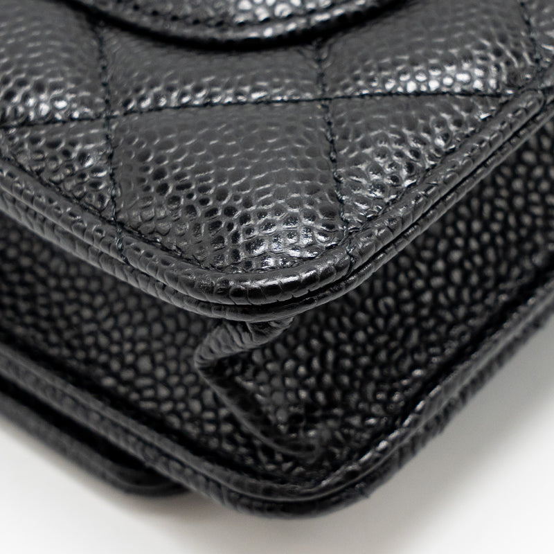 Chanel Classic Wallet on Chain Caviar Black SHW
