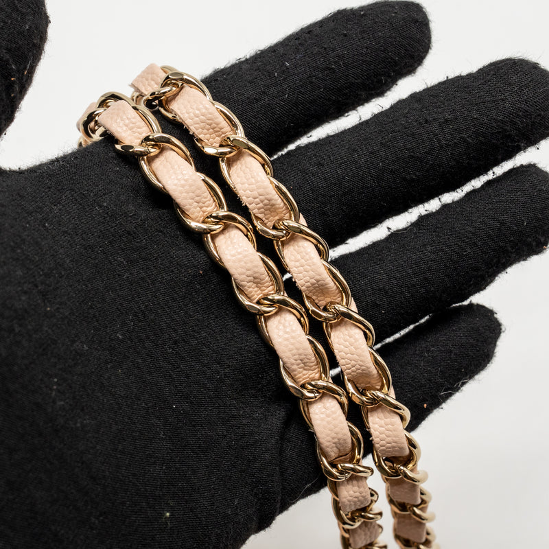 Chanel Medium Classic Double Flap Bag Caviar Light Pink LGHW (Microchip)