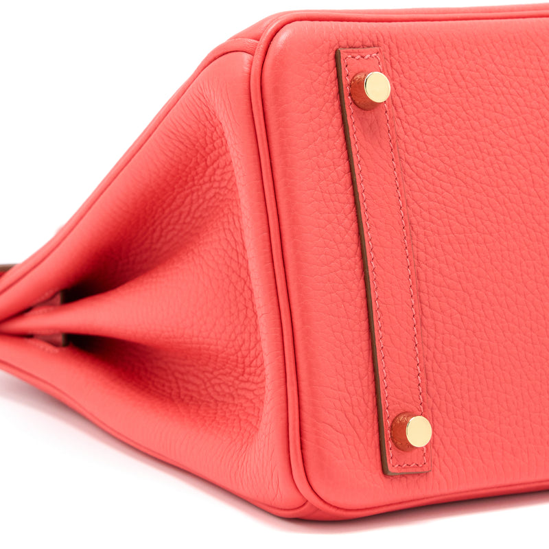 Hermes Birkin 30 Clemence T5 Rose Jaipur GHW Stamp Square R